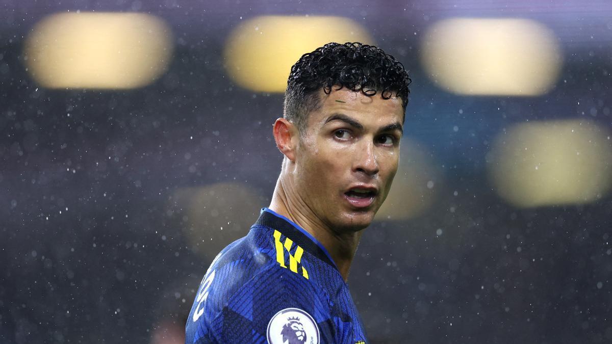 Cristiano Ronaldo bajo la lluvia