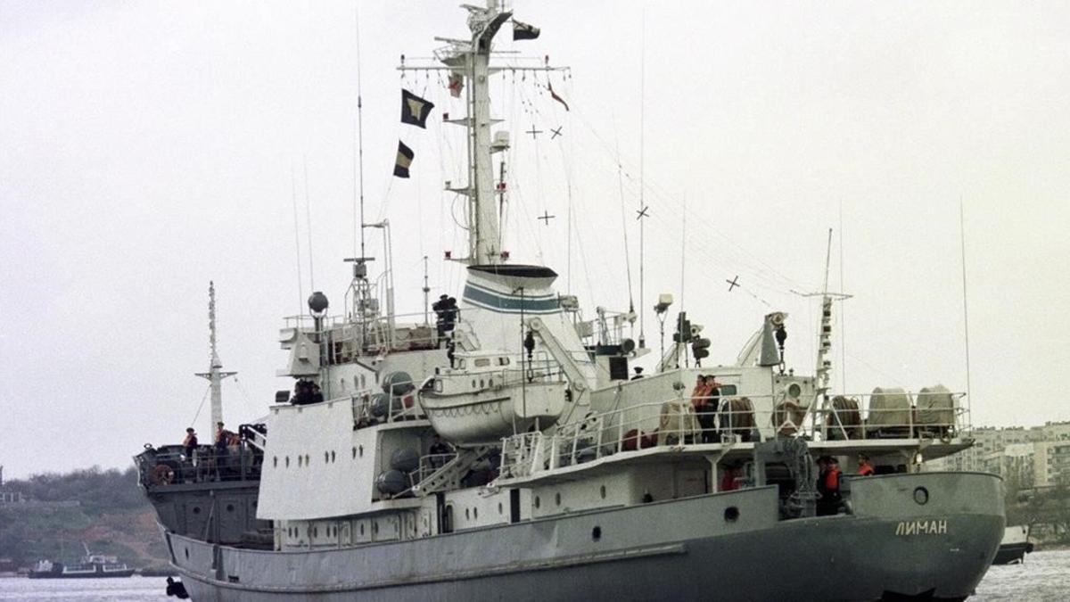 Imagen de archivo de la fragata de reconocimiento Liman, de la Armada rusa.