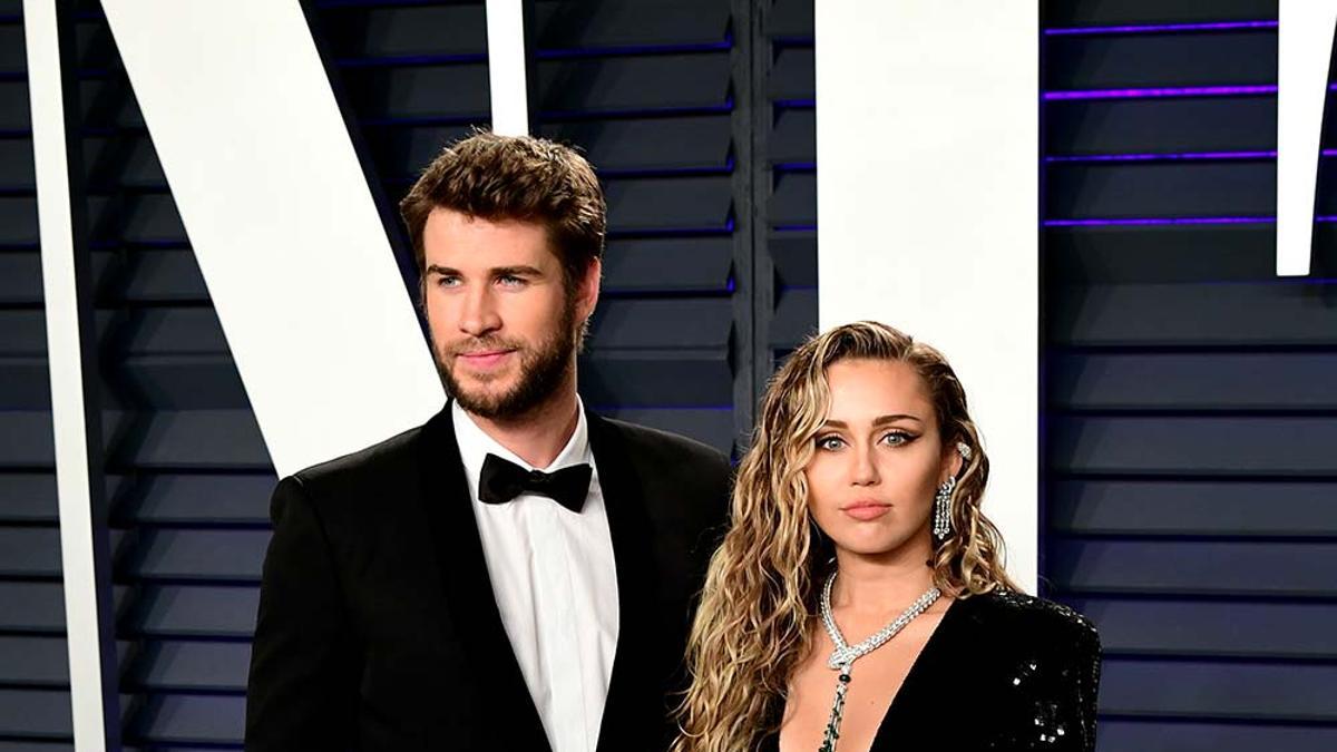 Liam Hemsworth y Miley Cyryus, en la fiesta Vanity Fair post Oscars 2019