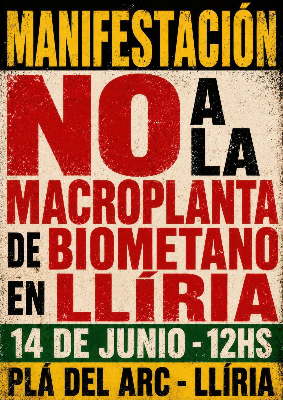 Cartel difundido por la Asociación Ciudadana Camp de Túria y la Serranía.