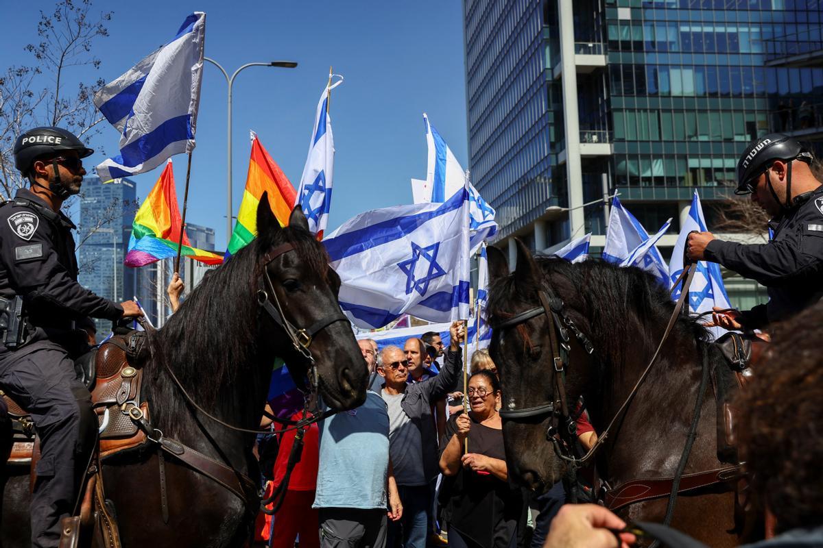 Protestas en Tel Aviv por la polémica reforma judicial del Gobierno de Netanyahu