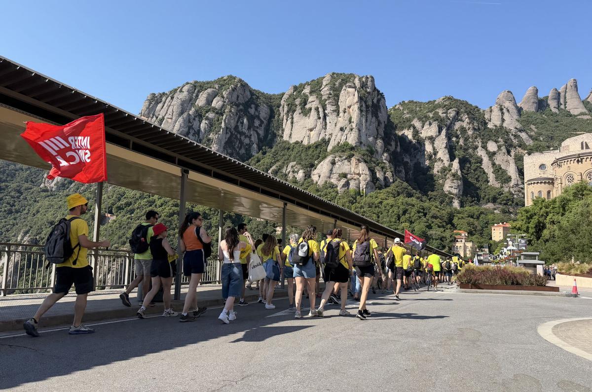 Docentes se dirigen al monasterio de Montserrat.