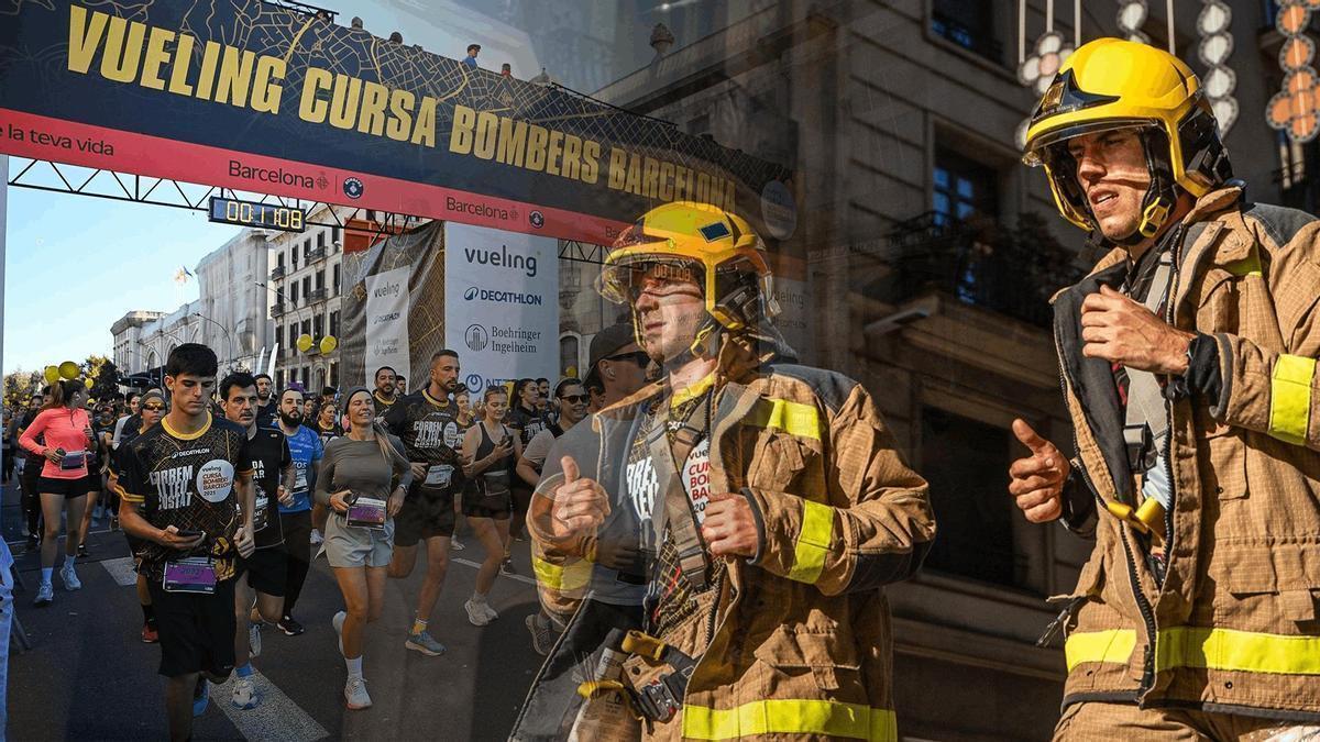 La cursa de Bombers de Barcelona.