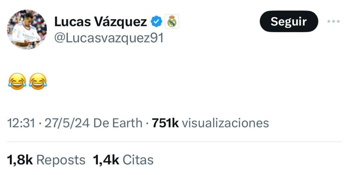 El polémico mensaje de Lucas Vázquez tras la lista de De la Fuente para la Eurocopa