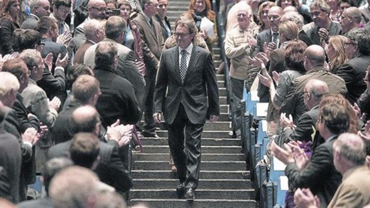 Artur Mas, antes de ofrecer su conferencia el pasado martes.