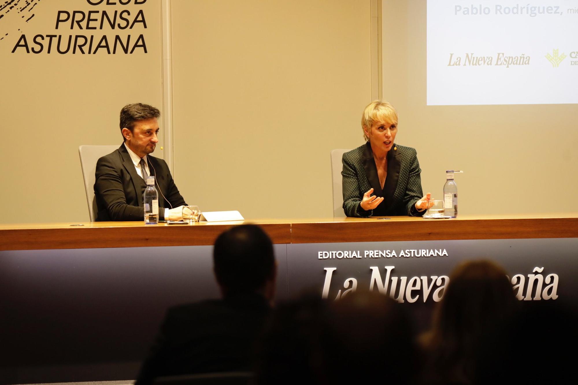 la secretaria de Estado de Digitalización e Inteligencia Artificial del Ministerio de Asuntos Económicos, Carme Artigas, participa el encuentro "Emprendimiento, innovación y digitalización", celebrado en el Club Prensa Asturiana de LA NUEVA ESPAÑA