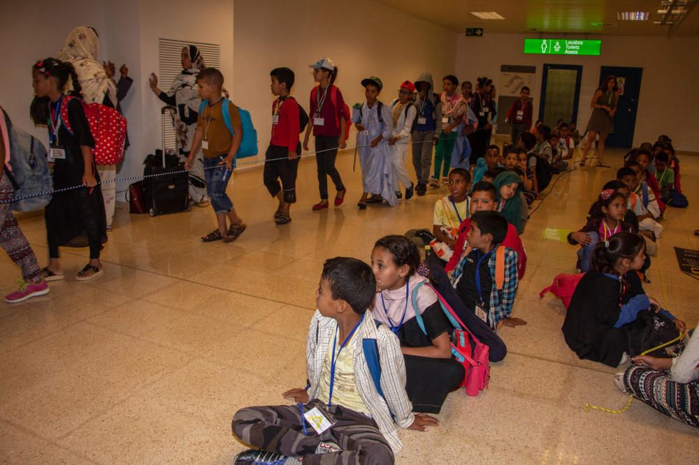 Llegada de los niños saharauis que pasarán las vacaciones en Baleares