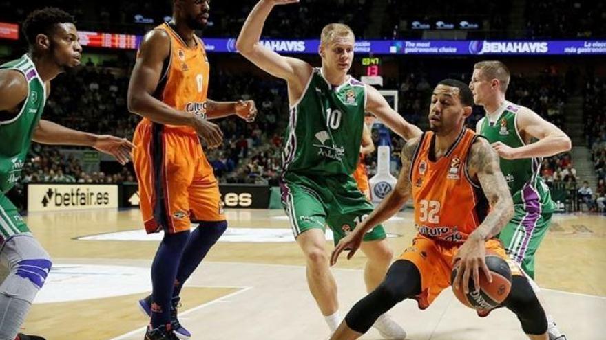 El Unicaja perdió contra Valencia en Euroliga.