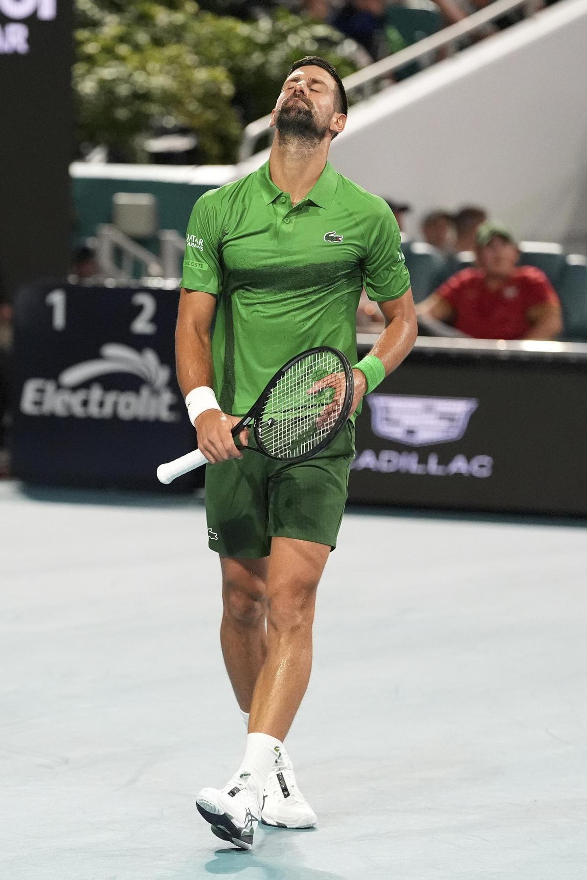 Novak Djokovic, en la final del Masters de Miami que pedió