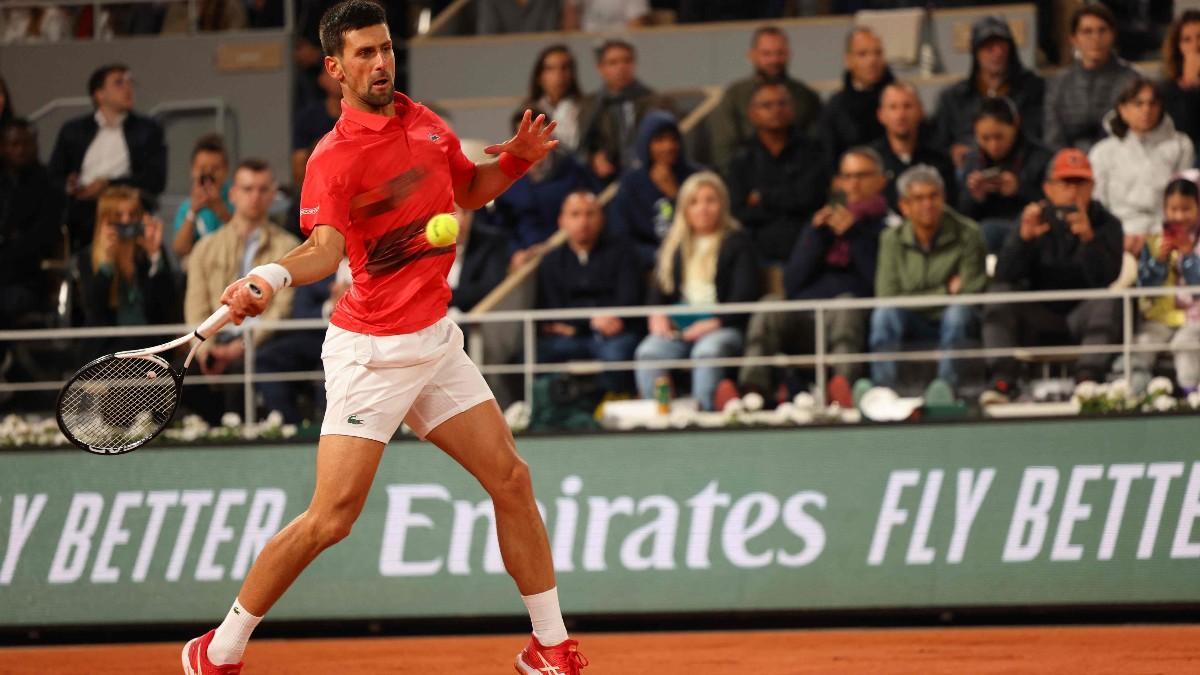 Djokovic, durante su partido contra Nishioka