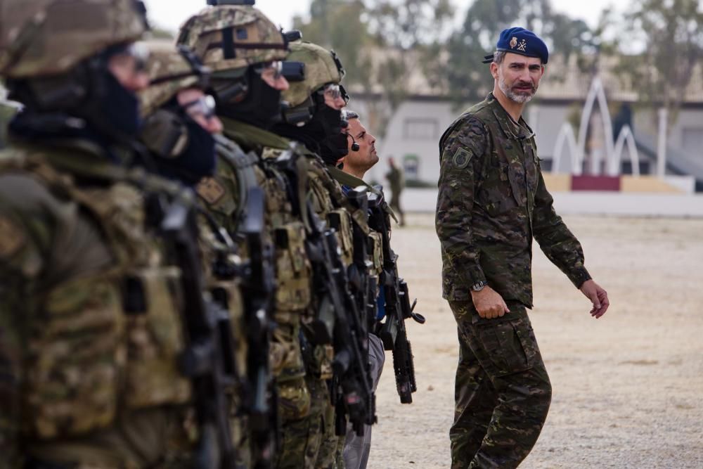 El Rey Felipe VI sigue desde Alicante varias maniobras del Mando de Operaciones Especiales