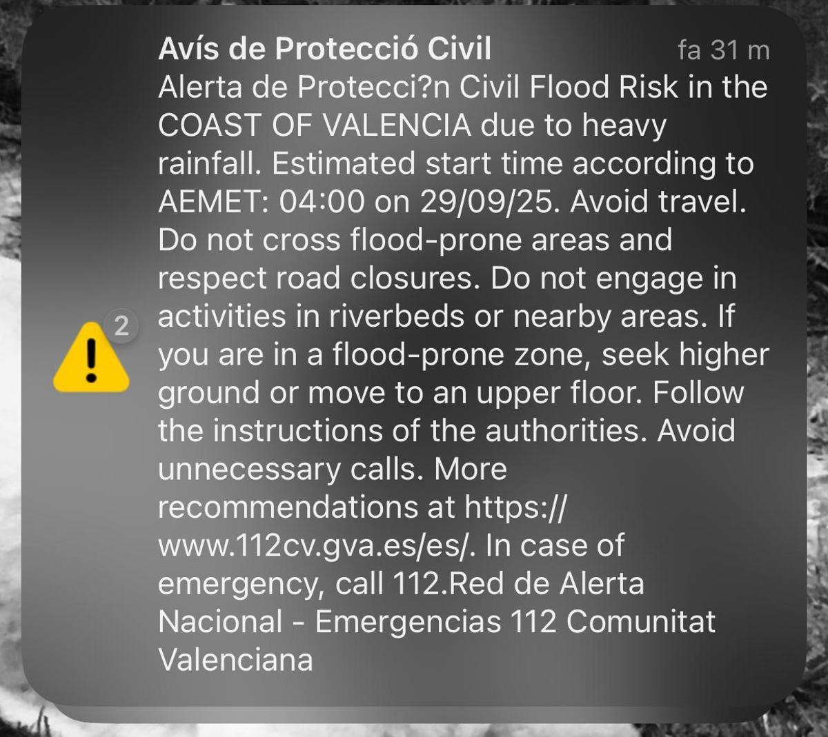 Alerta roja | Un EsAlert frente a la alerta roja más de 12 horas antes
