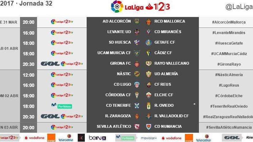 El Córdoba-Elche se jugará el domingo 2 de abril a partir de las 18 horas