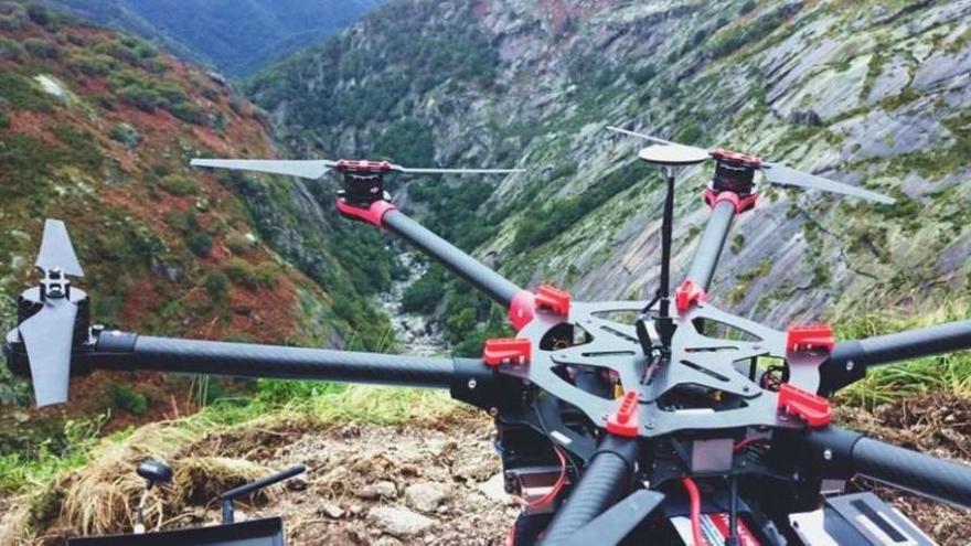 Un dron de la empresa coruñesa a la que la Xunta compró dos aparatos.