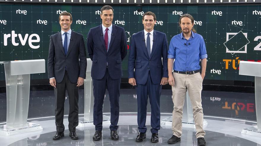 Primer debate: Casado y Rivera buscan cercar juntos a Sánchez