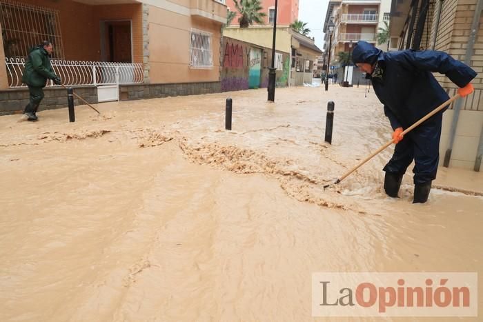 Temporal en Murcia: Los efectos de las lluvias en Los Alcázares y Cartagena