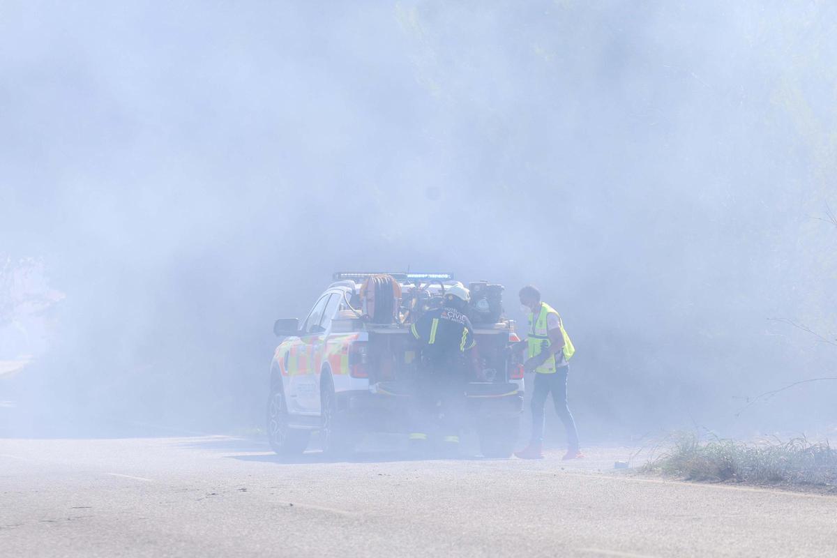 Incendio en Cala de Bou.