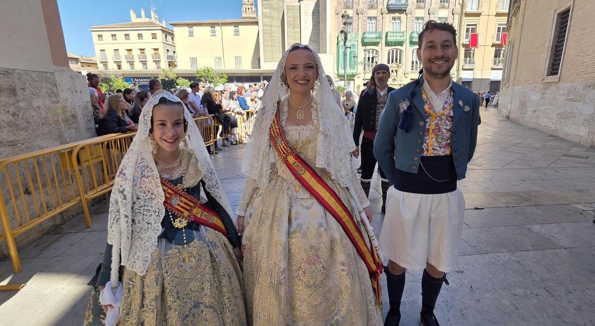 Claudia España, en la procesión de la Virgen