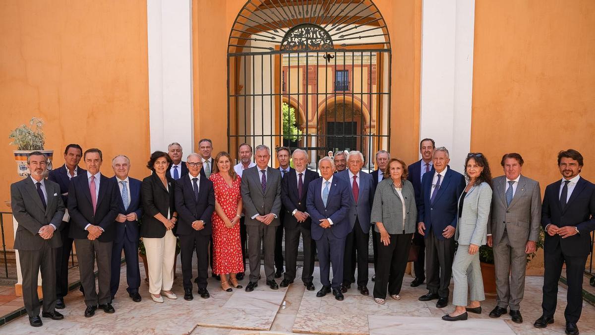 Reunión de la Fundación Andalucía América en el Real Alcázar de Sevilla.