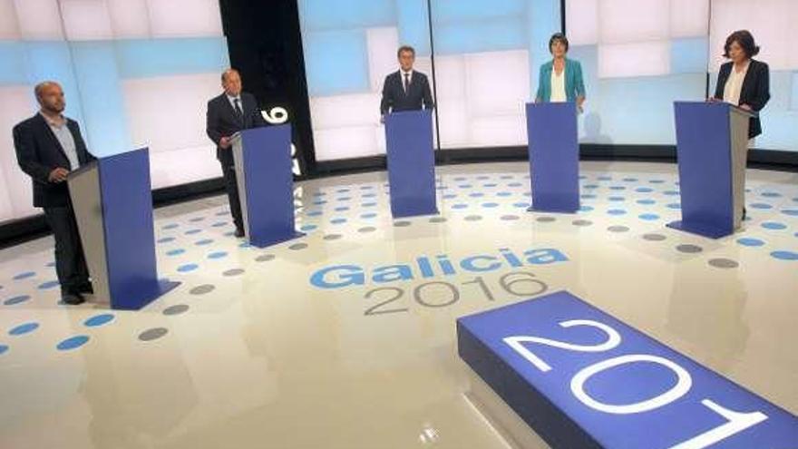 Participantes en el debate de las autonómicas de 2016. // X. Álvarez