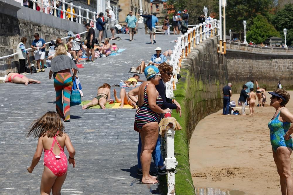 Sol y calor en Gijón