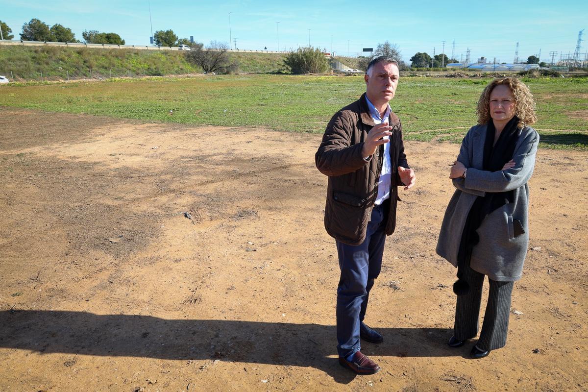 Los terrenos donde se instalará el tanque de tormentas de Parc Central para evitar inundaciones en Torrent.