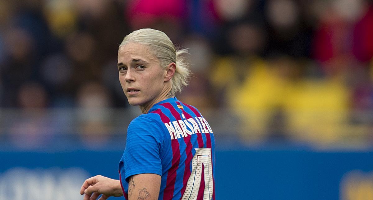 María León durante el partido contra el Real Madrid