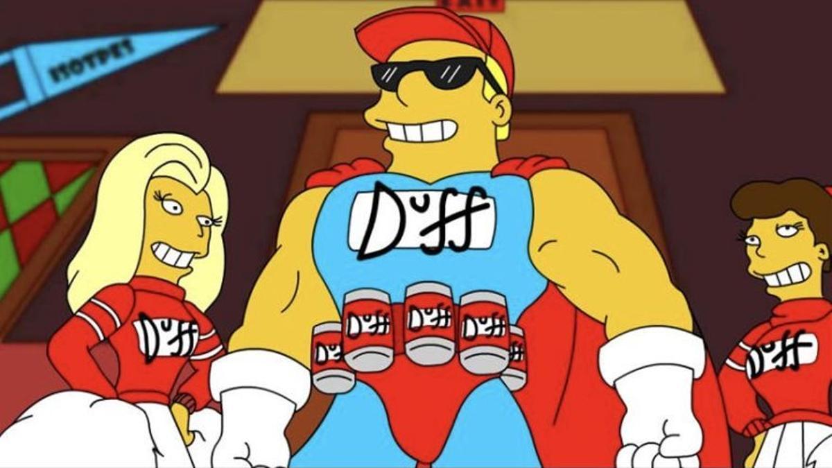 La cerveza Duff, una de las estrellas de 'Los Simpson'.