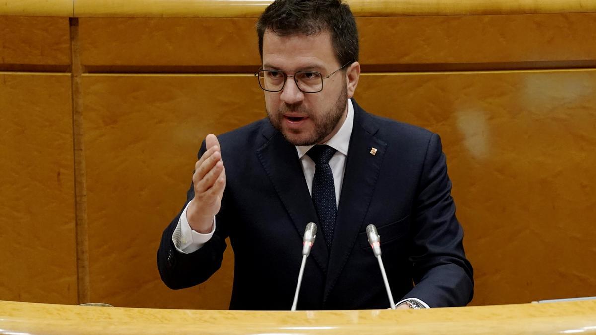 Pere Aragonès interviene en el Senado