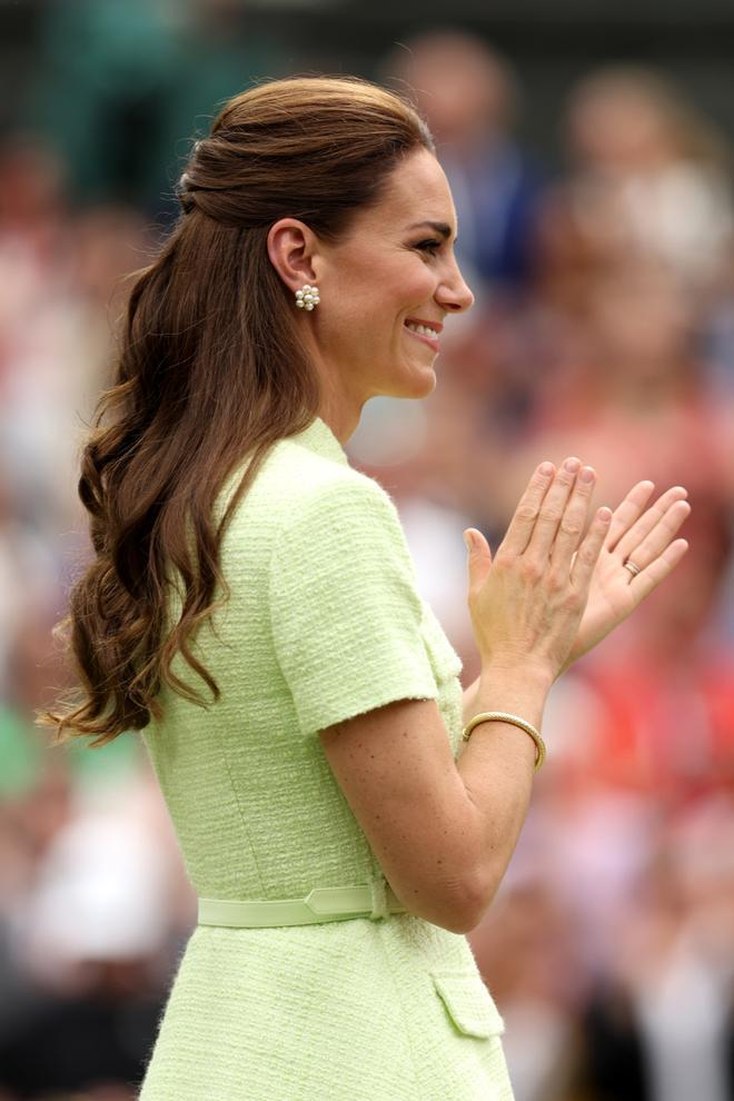 Detalle del peinado de Kate Middleton en Wimbledon
