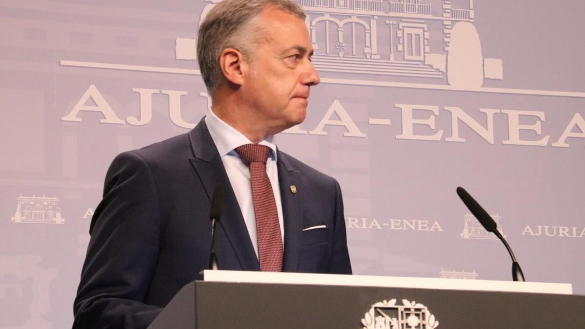 El lendakari, Iñigo Urkullu, en el palacio de Ajuria Enea.