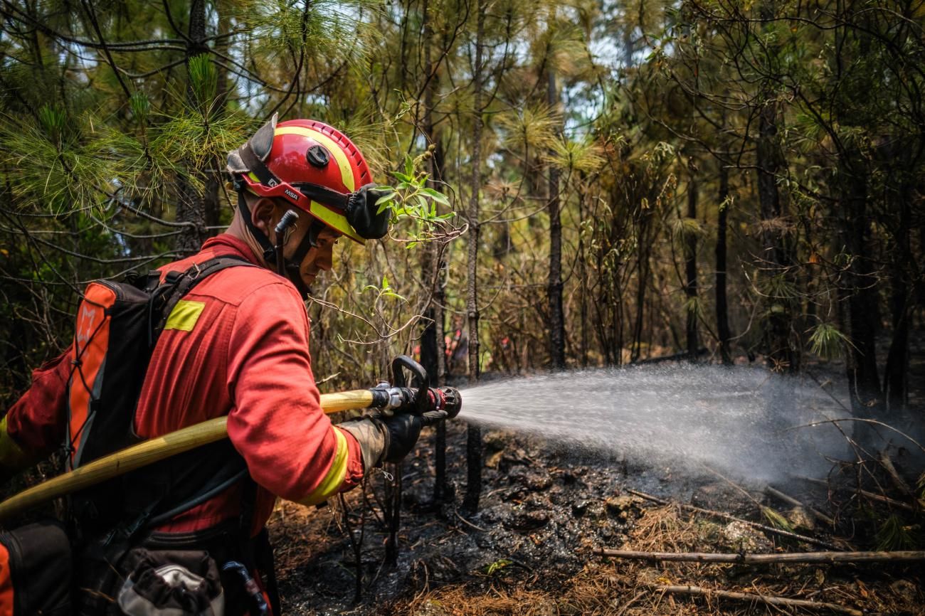 Actuación de la UME en el segundo día del incendio del Norte de Tenerife