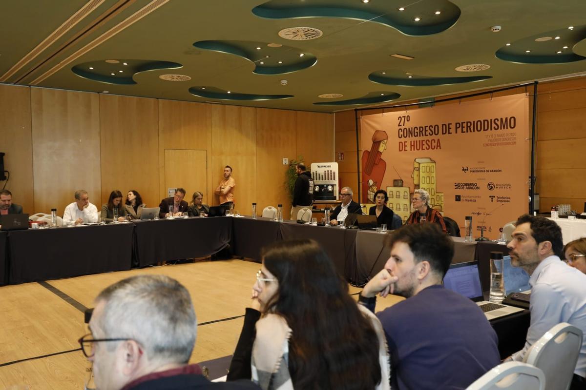 Un momento del encuentro de responsables de medios