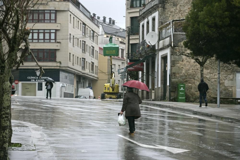 El viento ha alcanzado en Vimianzo los 138,6 kilómetros por hora y los 129,5 en Carnota. Las lluvias han dejado 54,2 litros por metro cuadrado en Santa Comba y 52,2 en Coristanco.