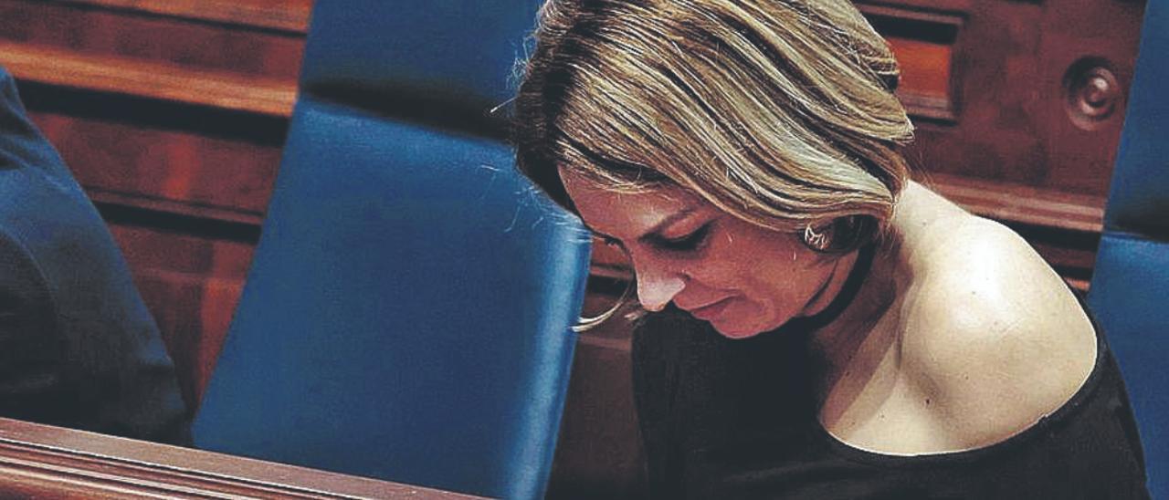 Noemí Santana, ayer, en el debate sobre el estado de la nacionalidad.