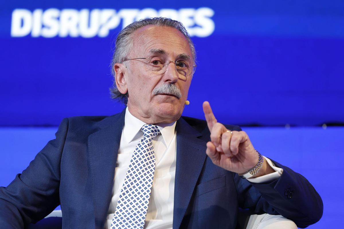 MADRID, 13/04/2026.- Luis Furnells, presidente ejecutivo del Grupo Oesía, participa en el Foro Económico'Wake up, Europe' organizado por 'El Español', que se celebra este lunes en Madrid bajo el lema "Crecimiento, cohesión e incertidumbre". EFE/Mariscal