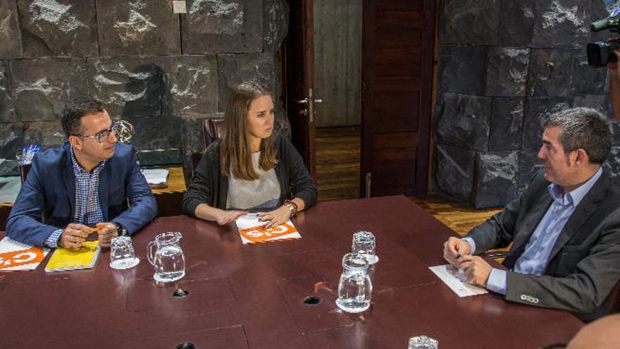 La portavoz de Ciudadanos se reunión con el presidente.