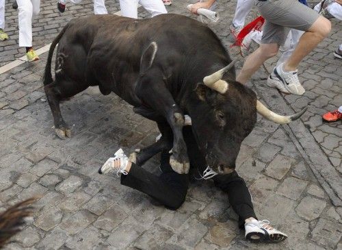 SEGUNDO ENCIERRO CON TOROS DE LA GANADER?A DE DOLORES AGUIRRE YBARRA