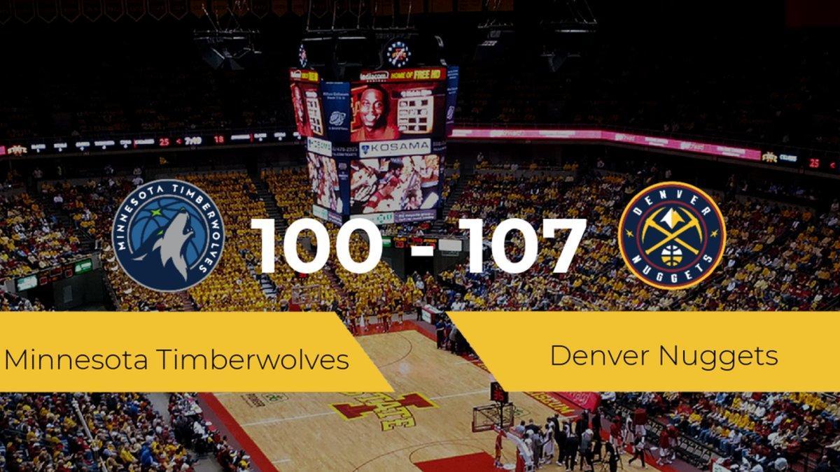 Denver Nuggets se queda con la victoria frente a Minnesota Timberwolves por 100-107