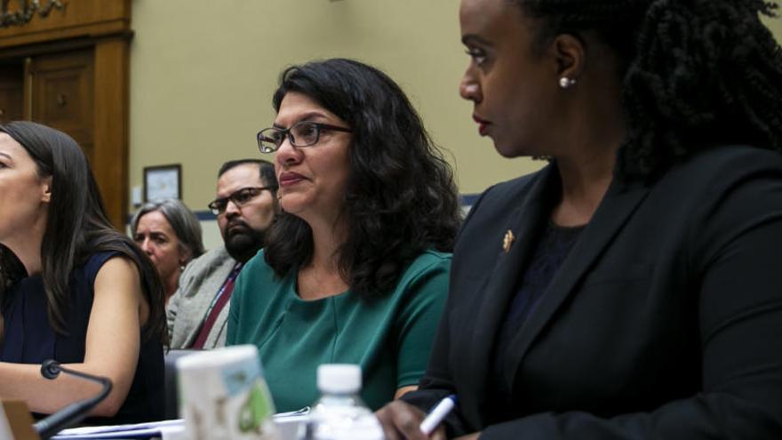 Alexandria Ocasio-Cortez, Rashida Tlaib y Ayanna Pressley.