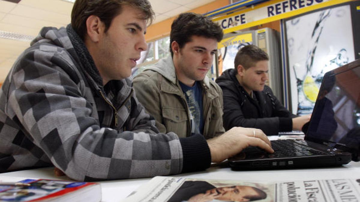 Jóvenes en Málaga.