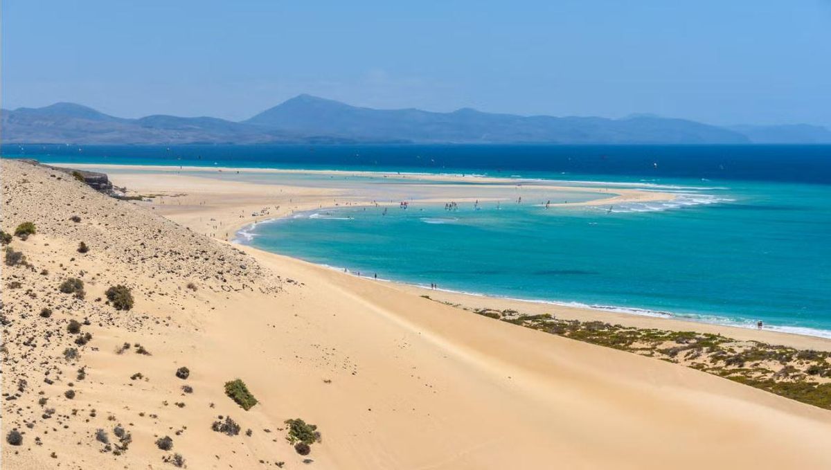 Playa de Sotavento de Jandía en Fuerteventura.