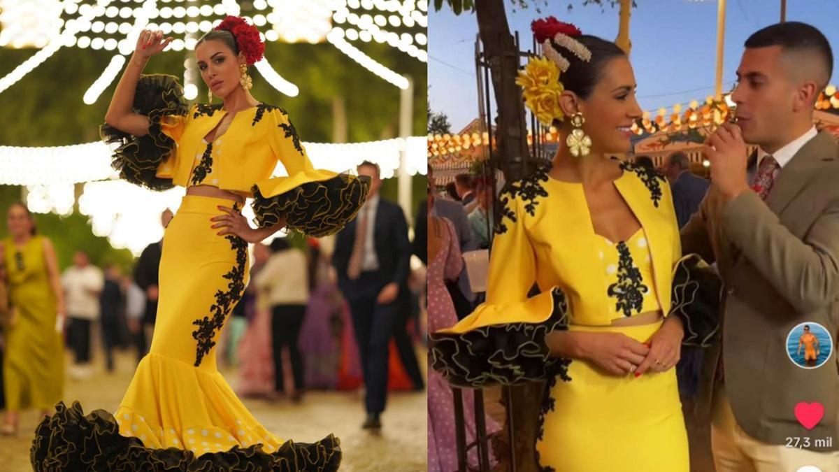 Un traje de Emma Prieto, de Plasencia, para la feria de abril de Sevilla se hace viral