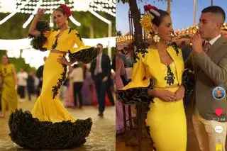 Un traje de Emma Prieto, de Plasencia, para la feria de abril de Sevilla se hace viral