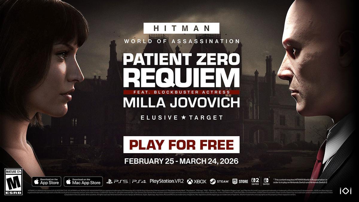 Milla Jovovich protagoniza la nueva misión gratuita de 'Objetivo Escurridizo' en 'Hitman World of Assassination'.