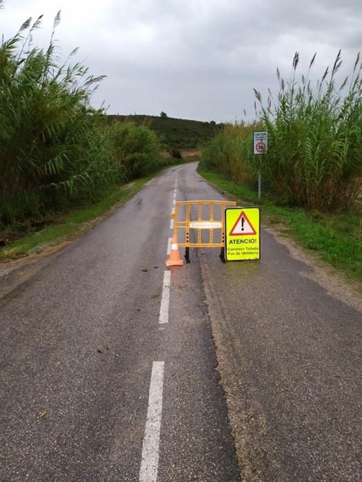 Tallen la carretera de Vilabertran a Peralada