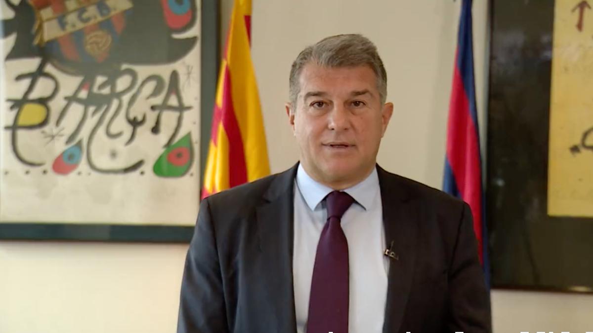 Joan Laporta felicita el año a todos y todas las azulgranas con un mensaje optimista: "Estamos iniciando una nueva etapa"