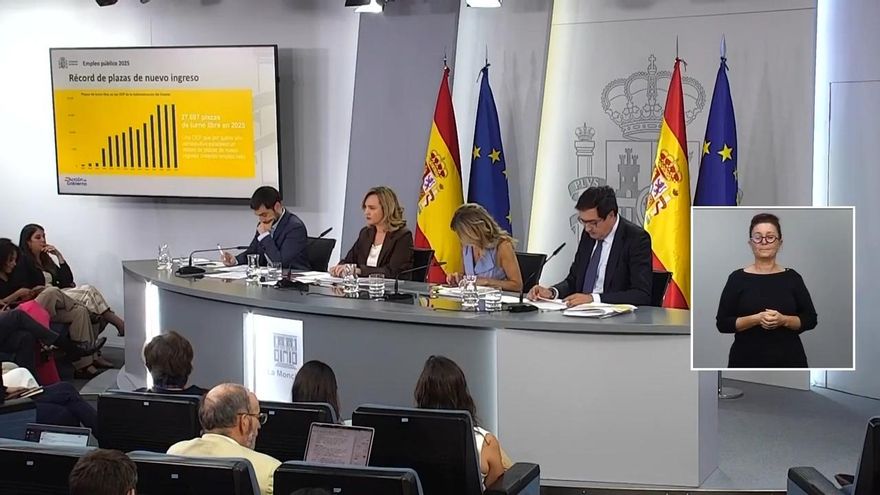 Aprobada la oferta de empleo público para 2025: un total de 36.588 plazas de las que 27.700 son de nueva creación