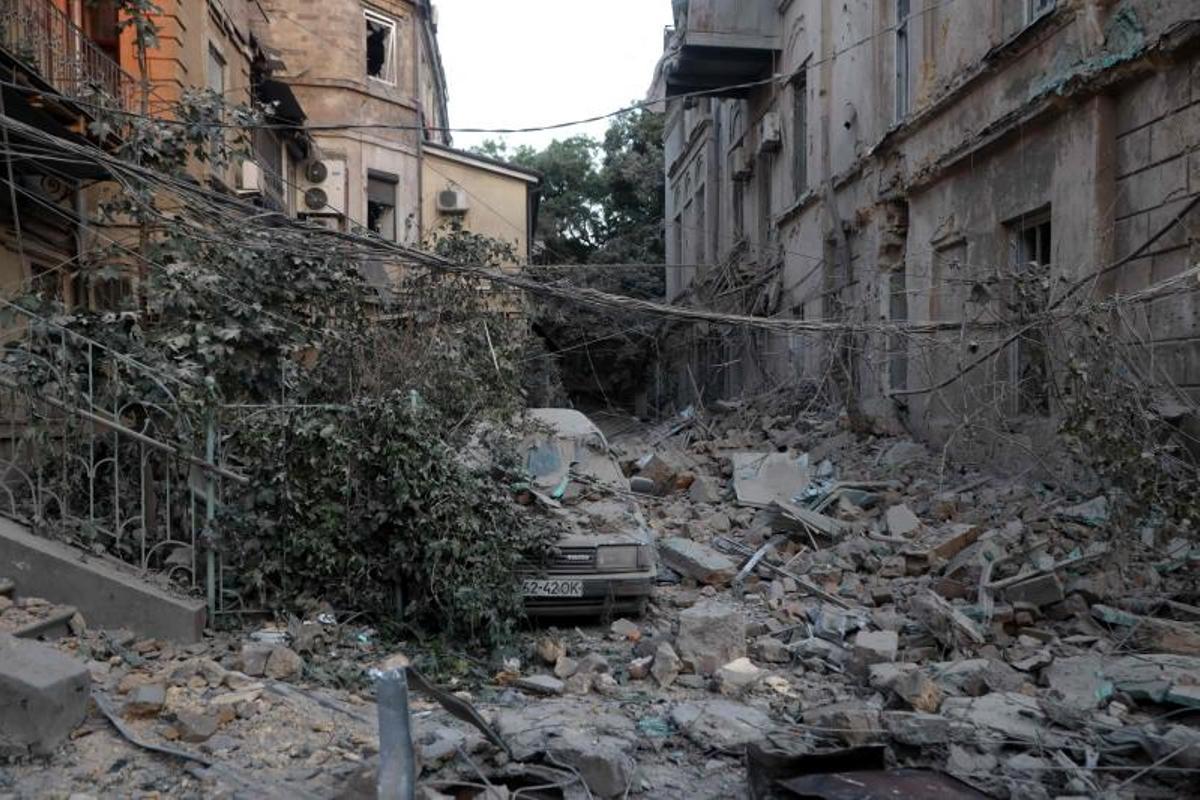 Imagenes de la destrucción histórica de Odesa, Ucrania tras el ataque ruso