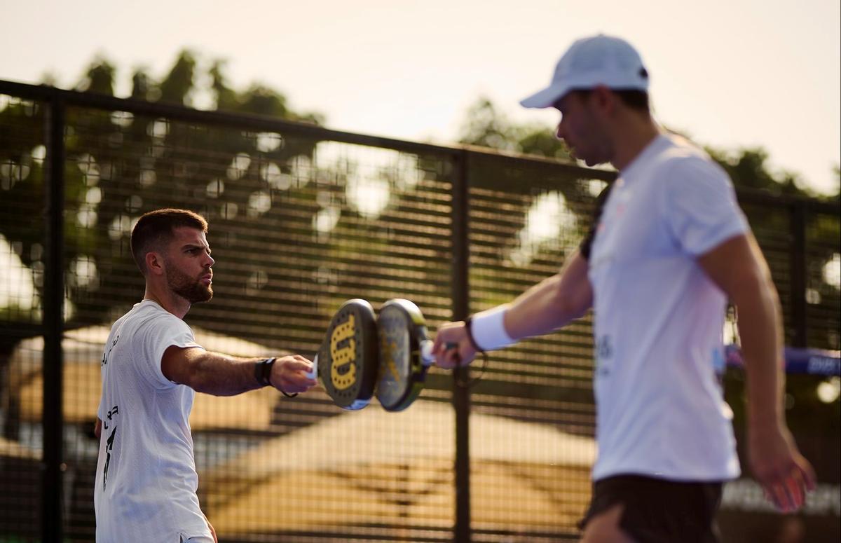 Javi Garrido, junto a su compañero Lucas Campagnolo.
